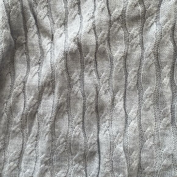 Woman Within Gray Cable Knit Open Cardigan Lightweight Sweater Womens Plus 2X - Picture 7 of 10